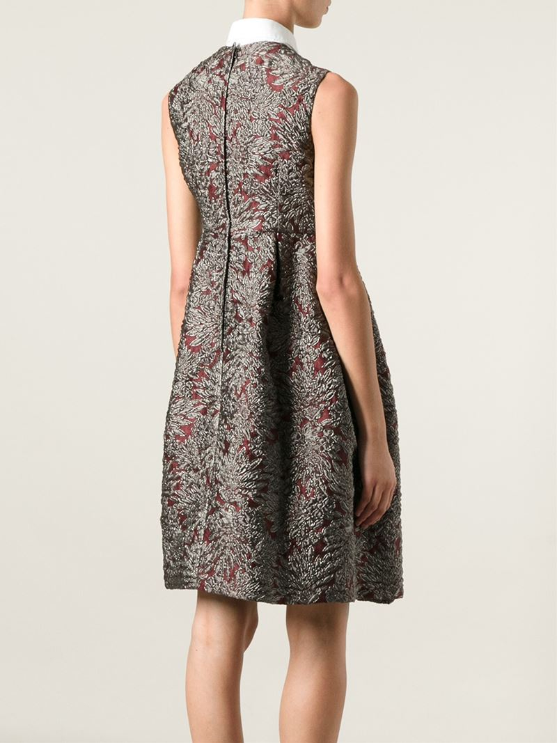 Lyst - Dolce & Gabbana Floral Jacquard Dress in Pink