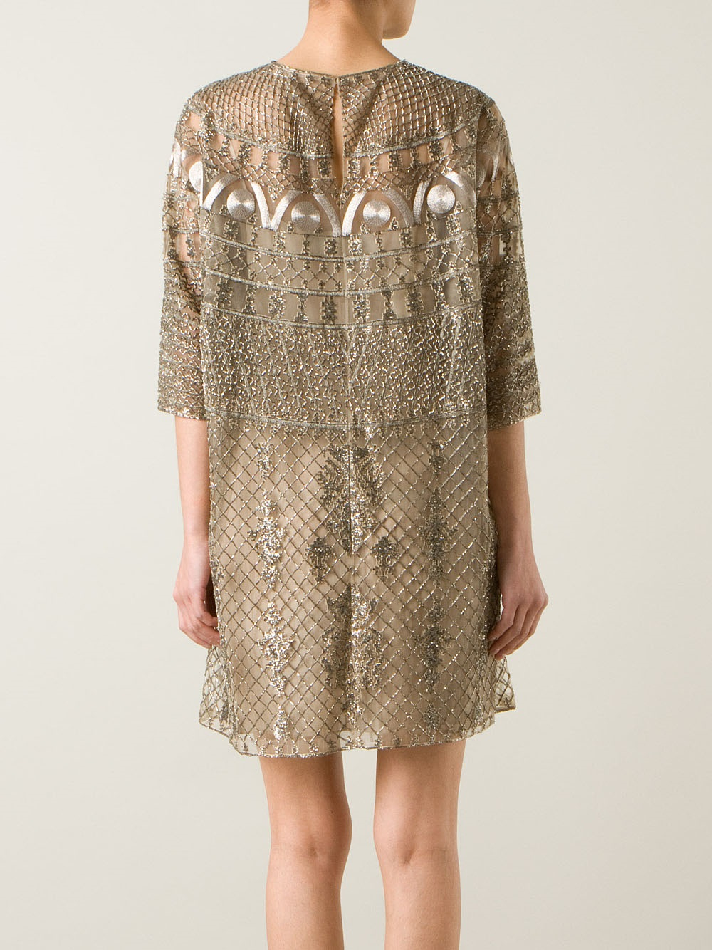 Lyst Valentino Metallic Dress in Metallic