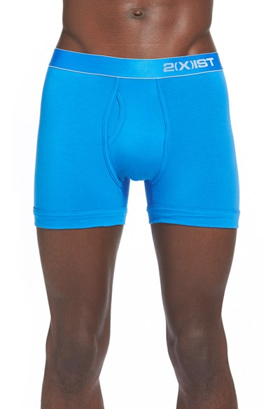 2xist Stretch Pima Cotton Boxer Briefs In Blue For Men Lyst