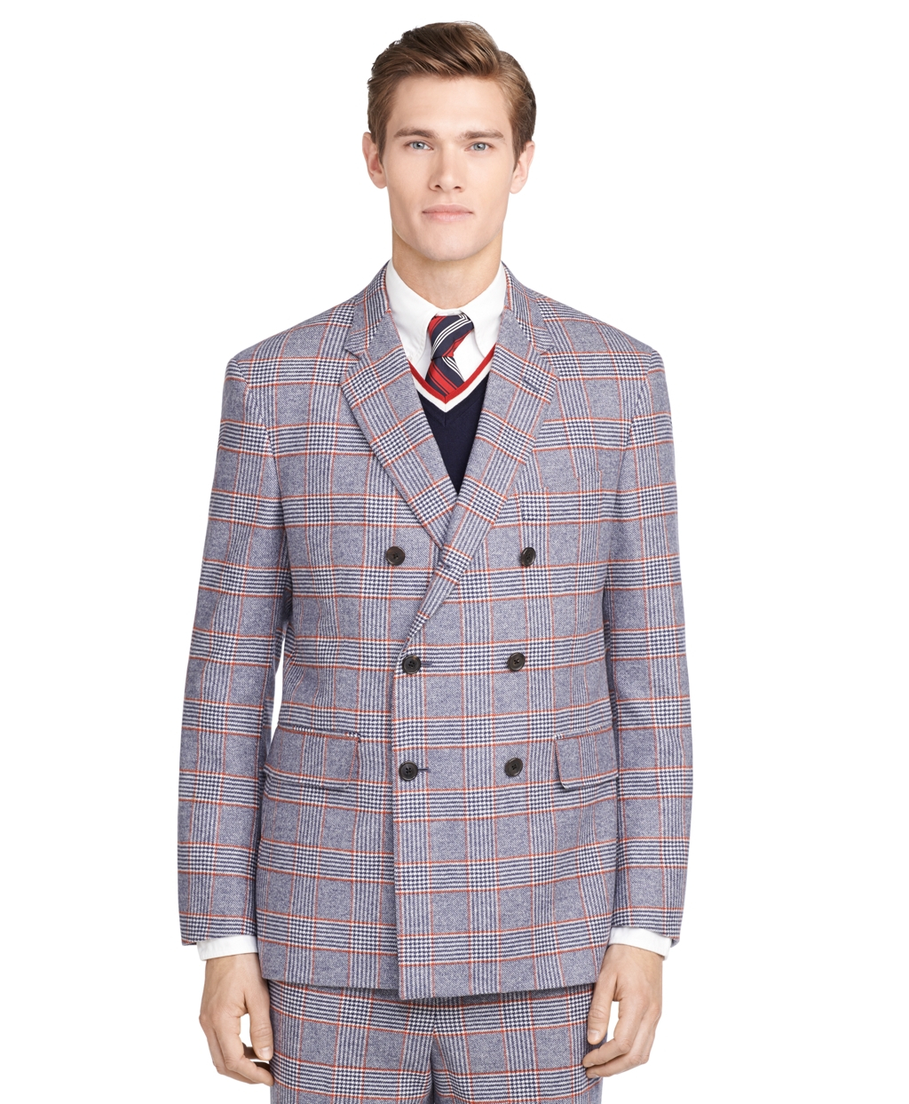 Lyst - Brooks Brothers Double-breasted Plaid Sport Coat in Blue for Men