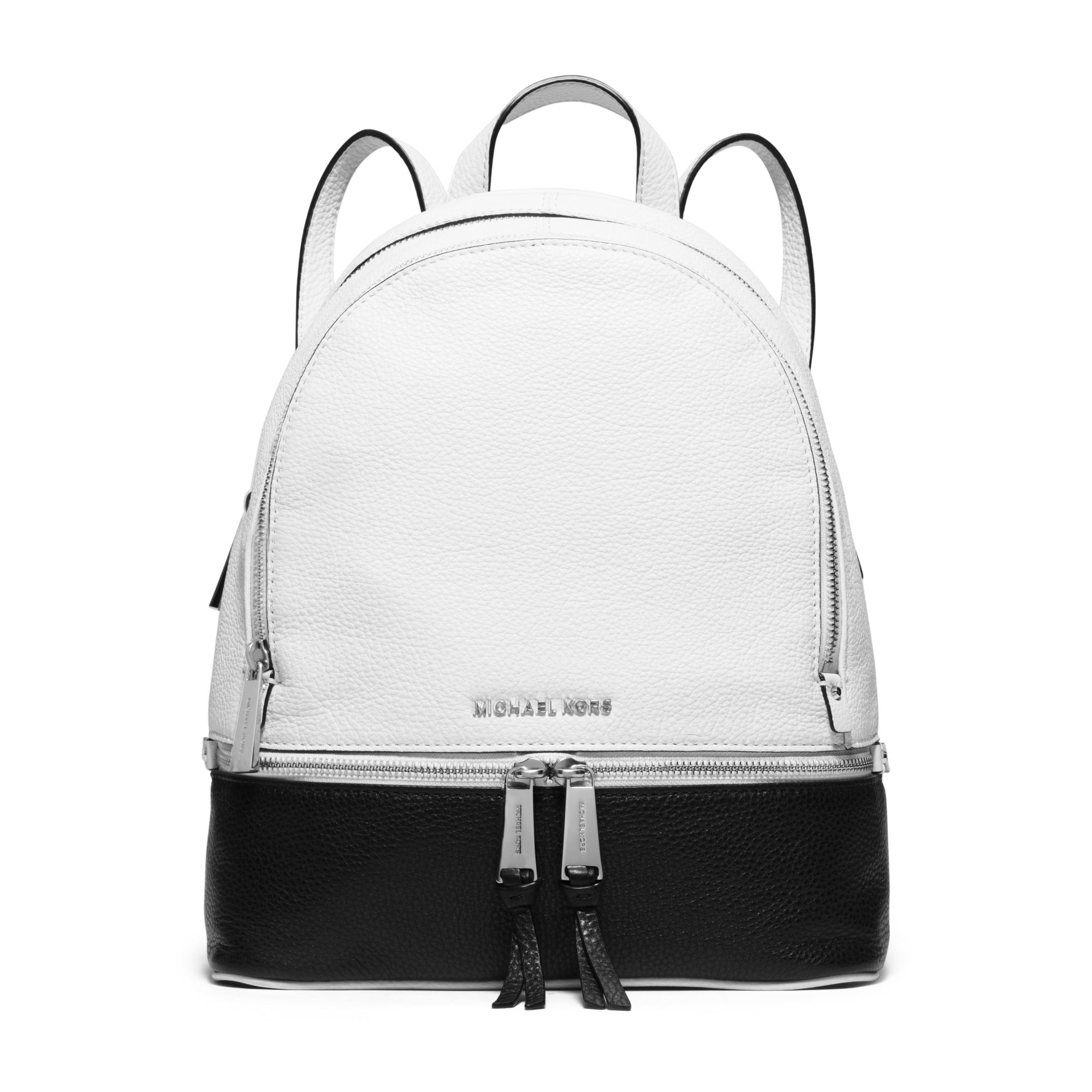 Lyst - Michael Kors Rhea Medium Color-block Leather Backpack in Black
