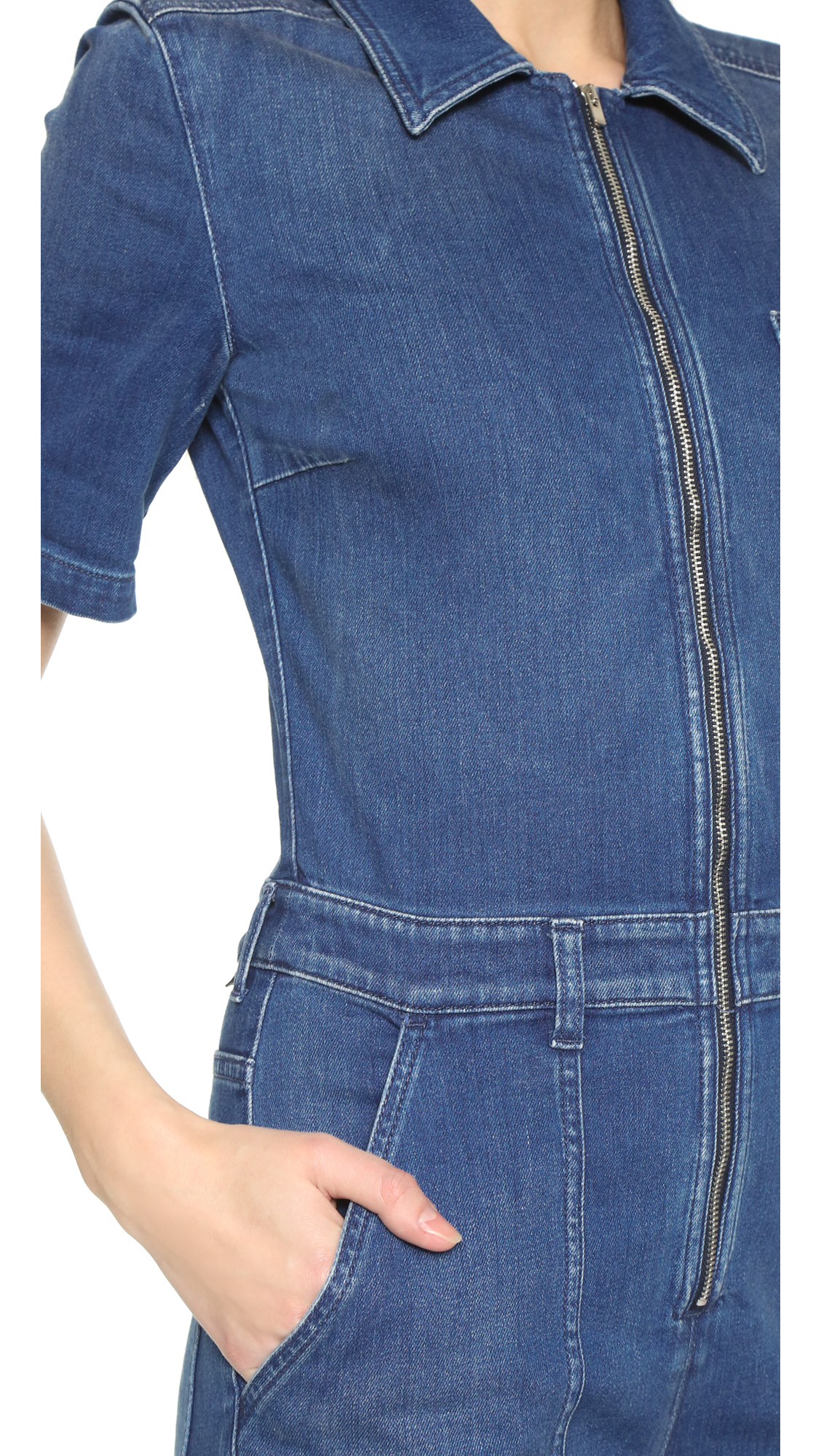 stella mccartney denim jumpsuit