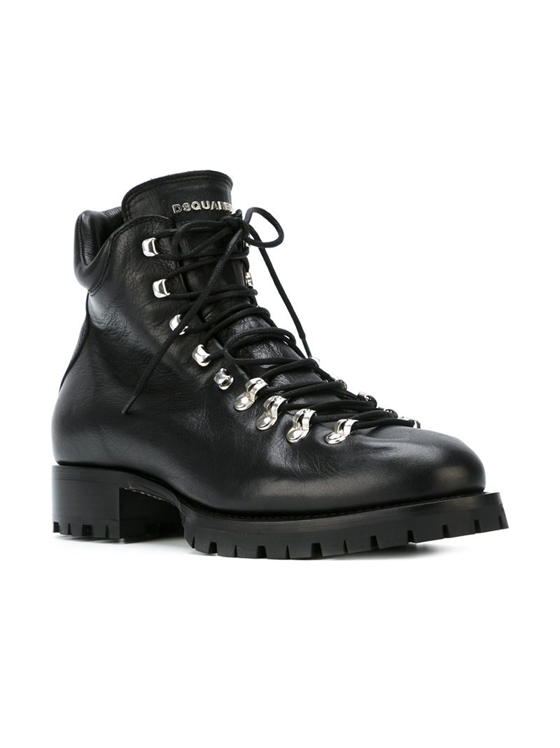 DSquared² Combat Boots in Black for Men - Lyst