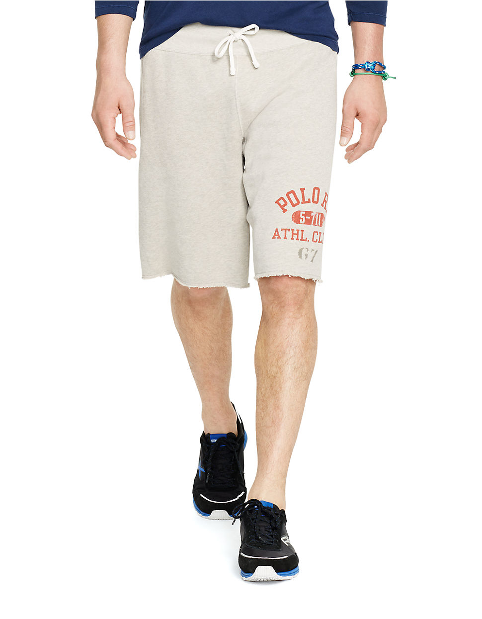 drawstring fleece shorts