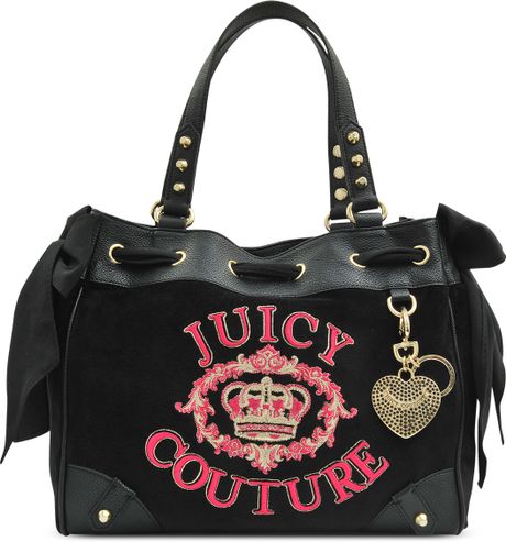 Juicy Couture Daydreamer Velvet Bag in Black | Lyst