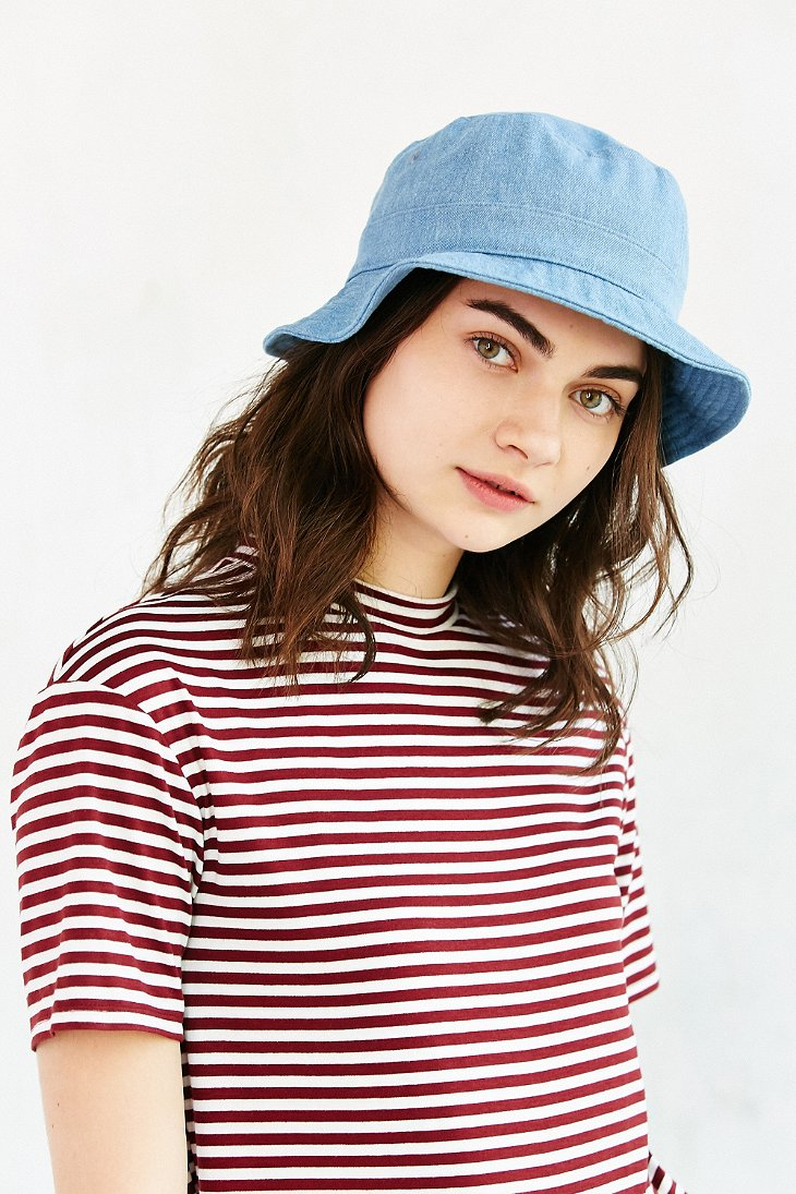 Lyst - Urban Outfitters Denim Bucket Hat in Blue