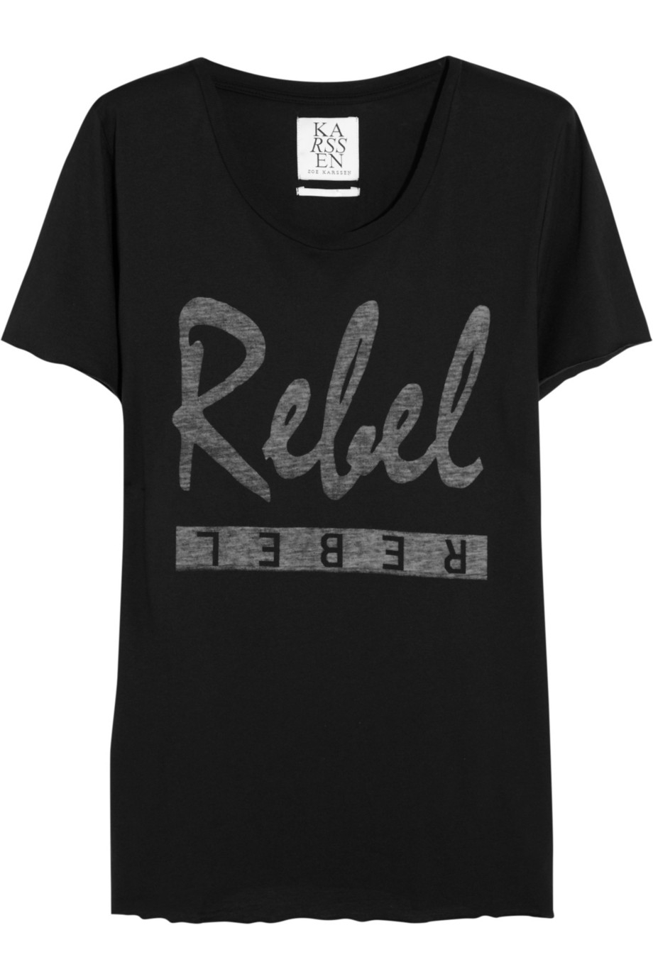 Lyst - Zoe Karssen Rebel Cotton And Modal-Blend T-Shirt in Gray