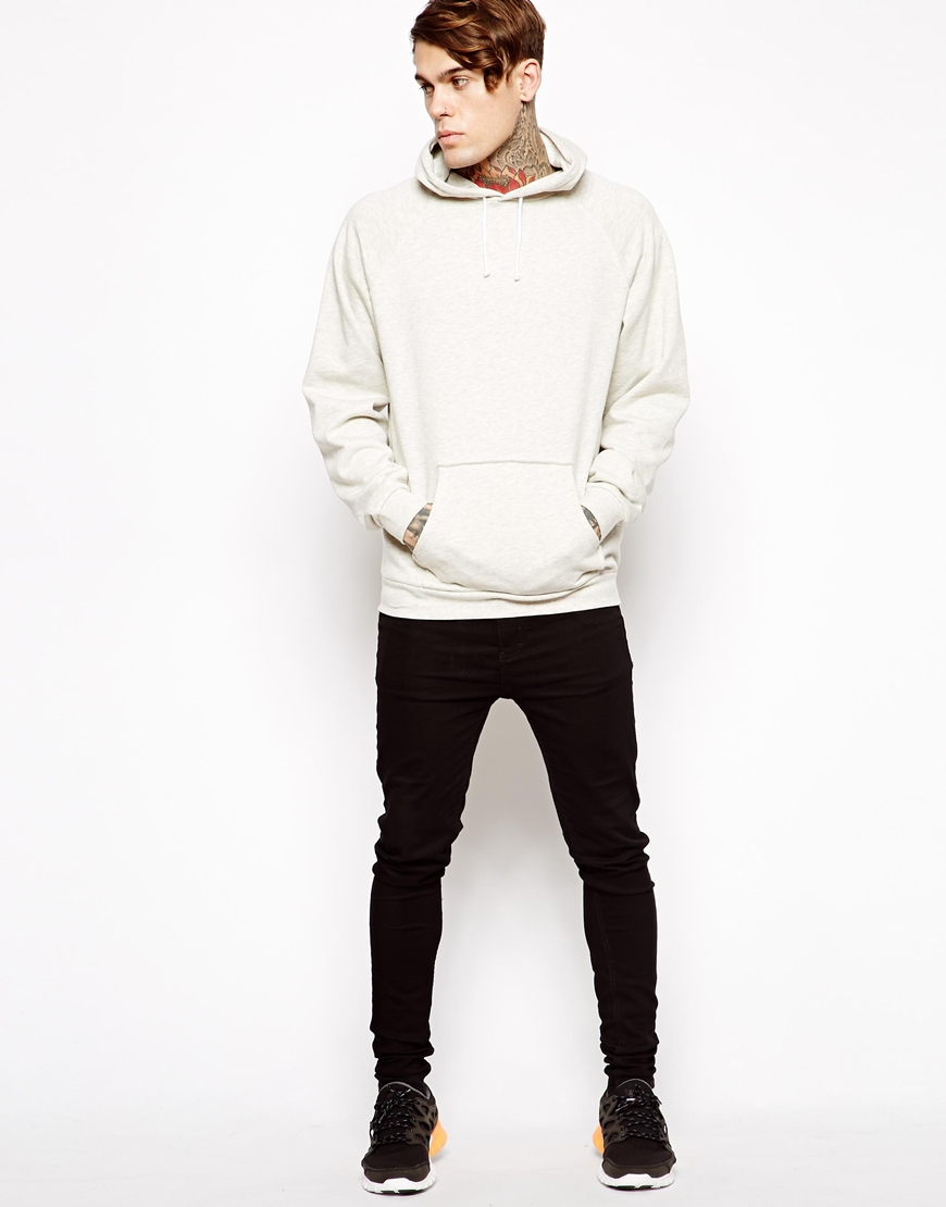 Lyst - Asos Oversized Hoodie in Natural for Men