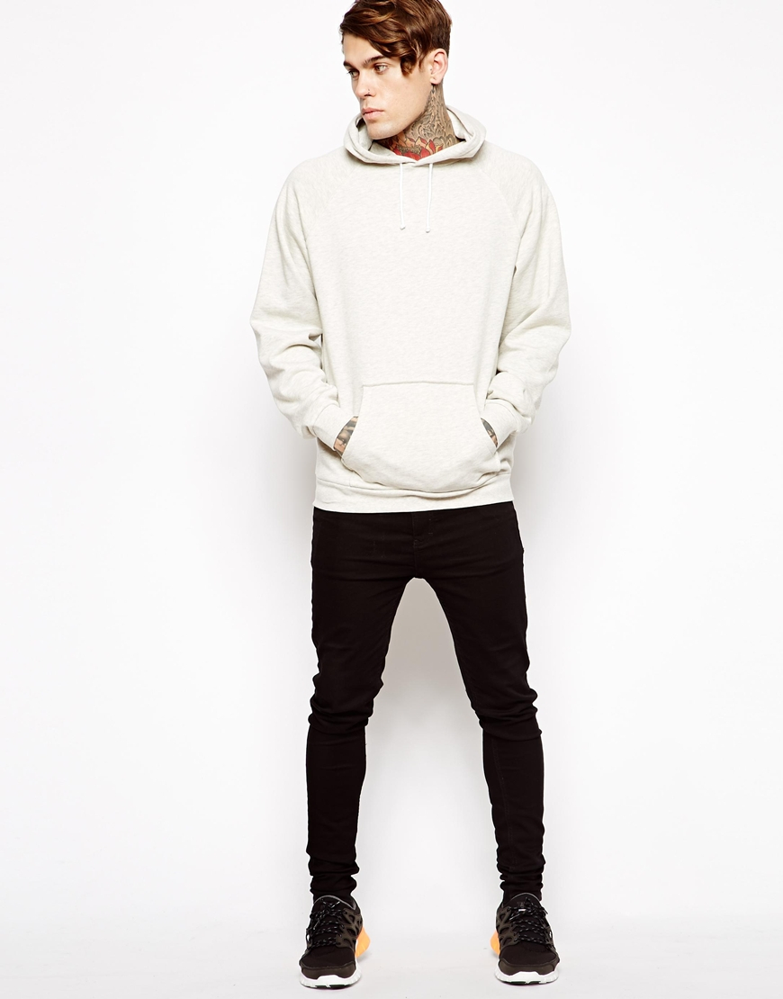 Asos Oversized Hoodie In Natural For Men Lyst