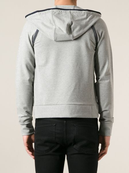 Moncler Zip Front Hoodie in Gray for Men (grey) | Lyst