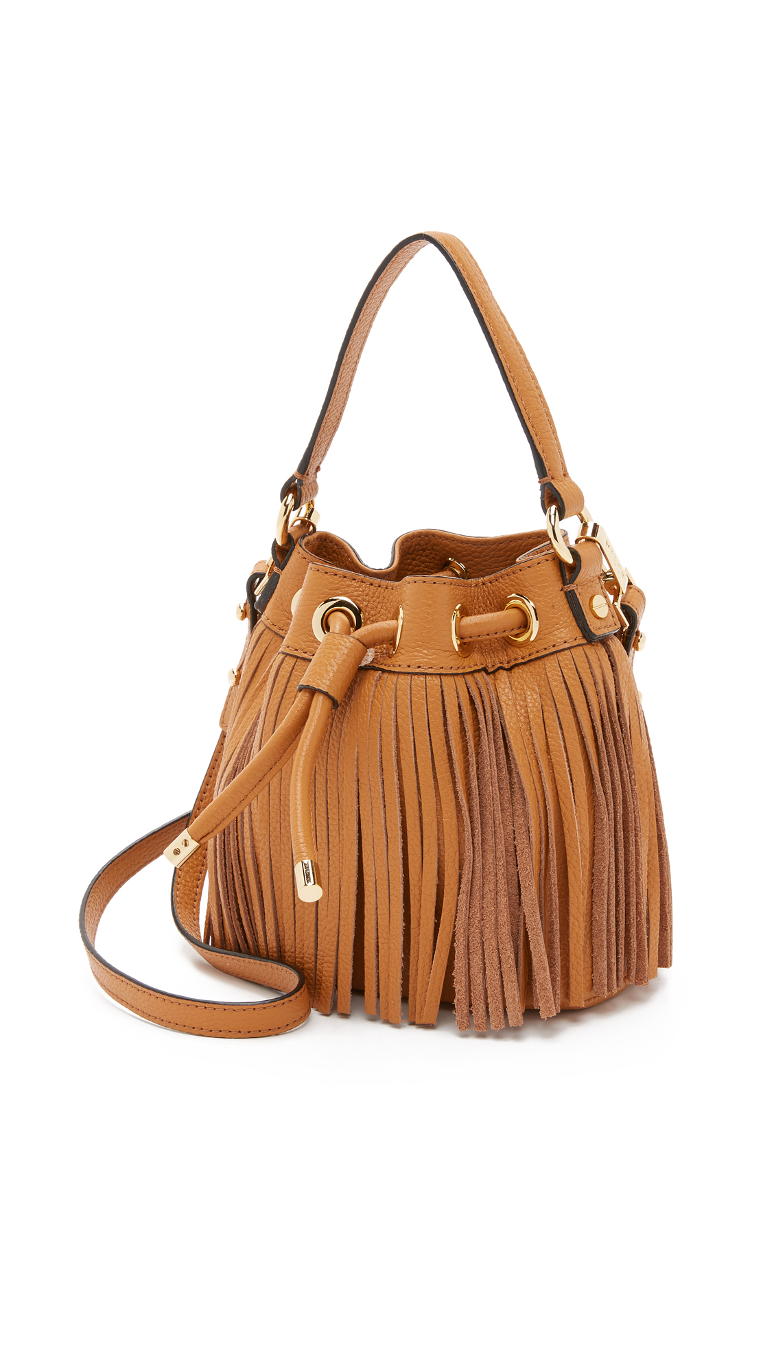 Lyst Milly Essex Small Fringe Bucket Bag in Brown