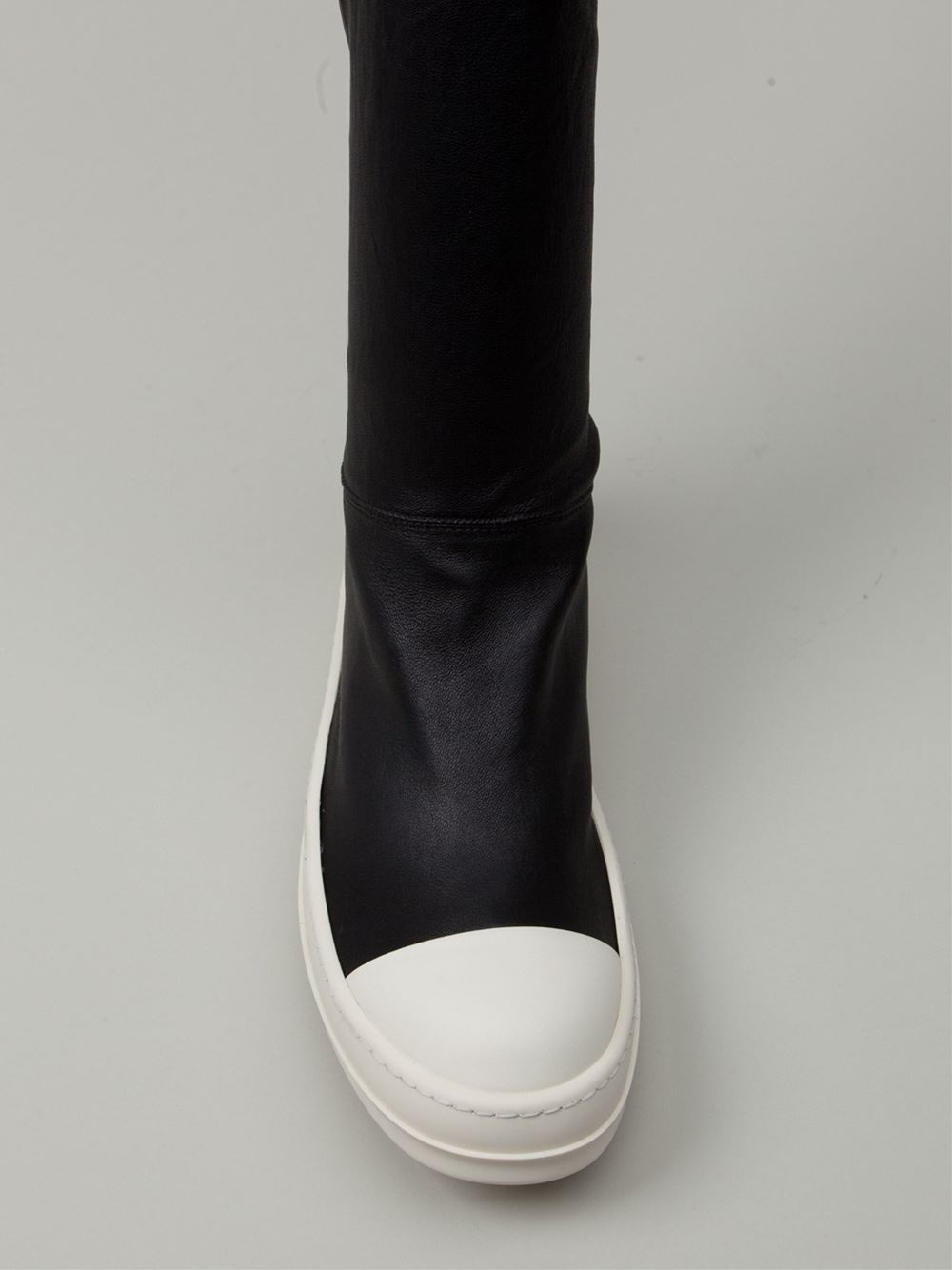 rick owens thigh high sneaker boots