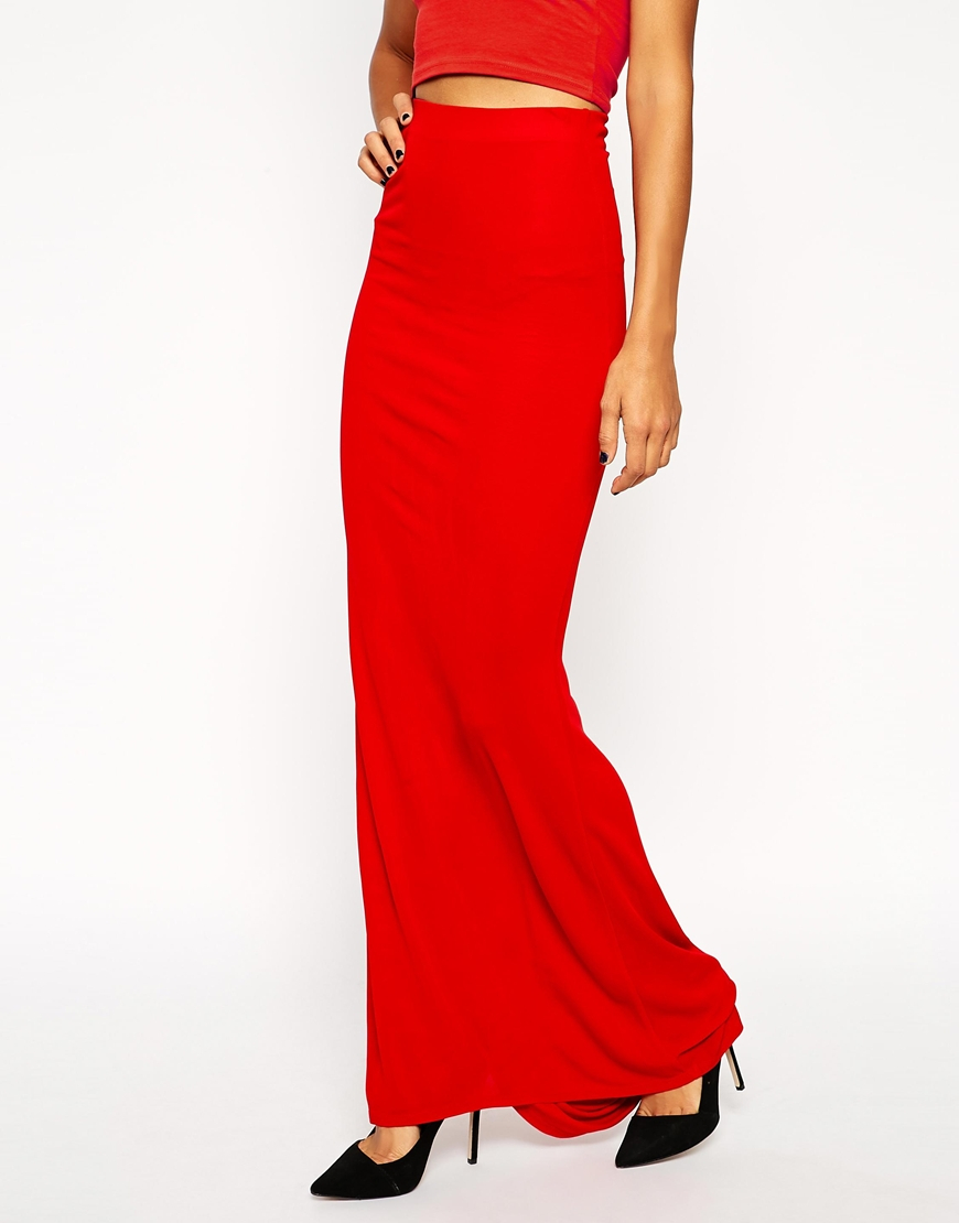 fitted maxi skirt