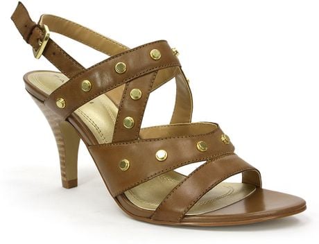 Toe Sandals tahari in (Pecan) Brown  Slingback Tahari sandals Leather Open Claire slingback