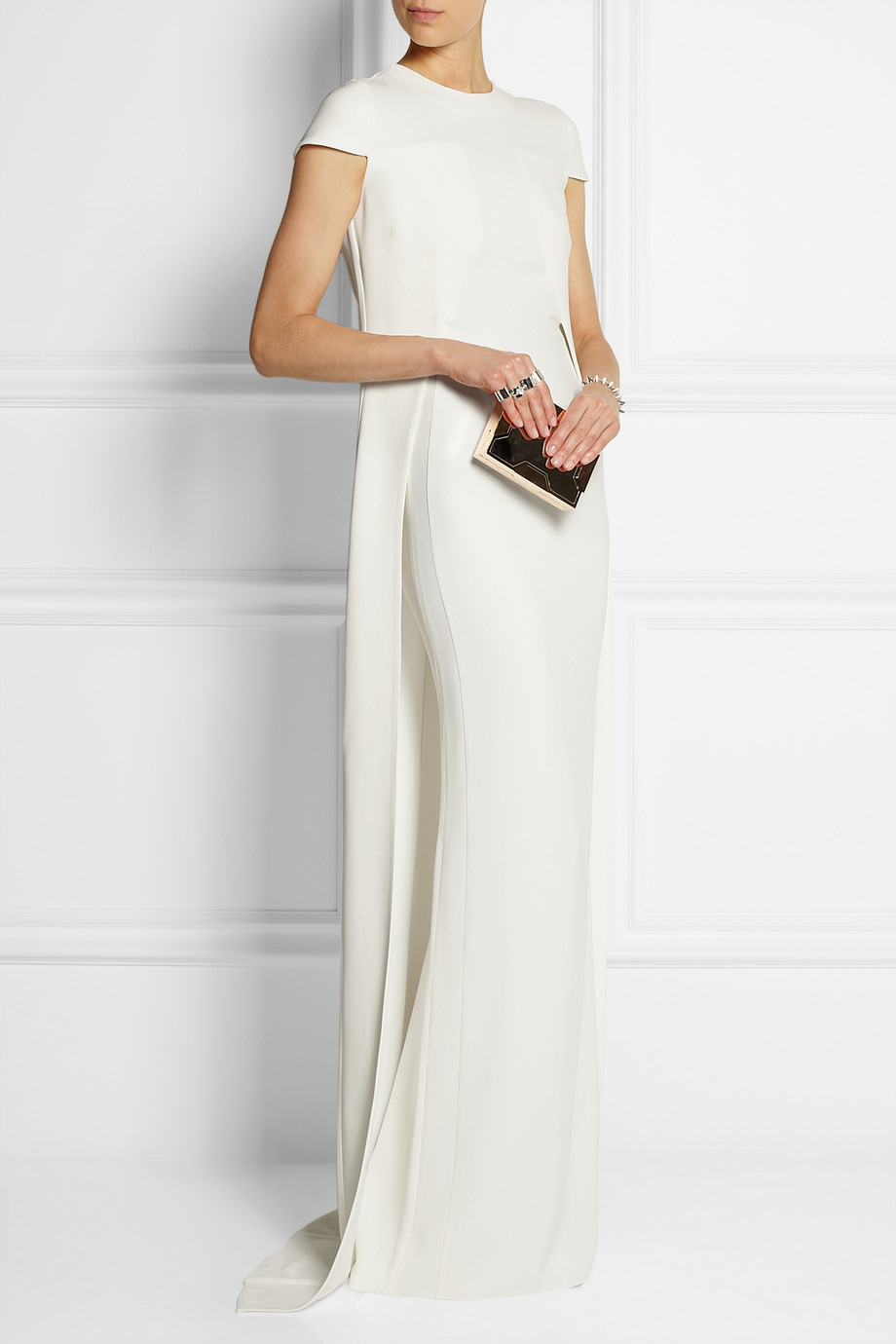 Lyst Antonio Berardi Stretch Crepe Gown In White Gallery