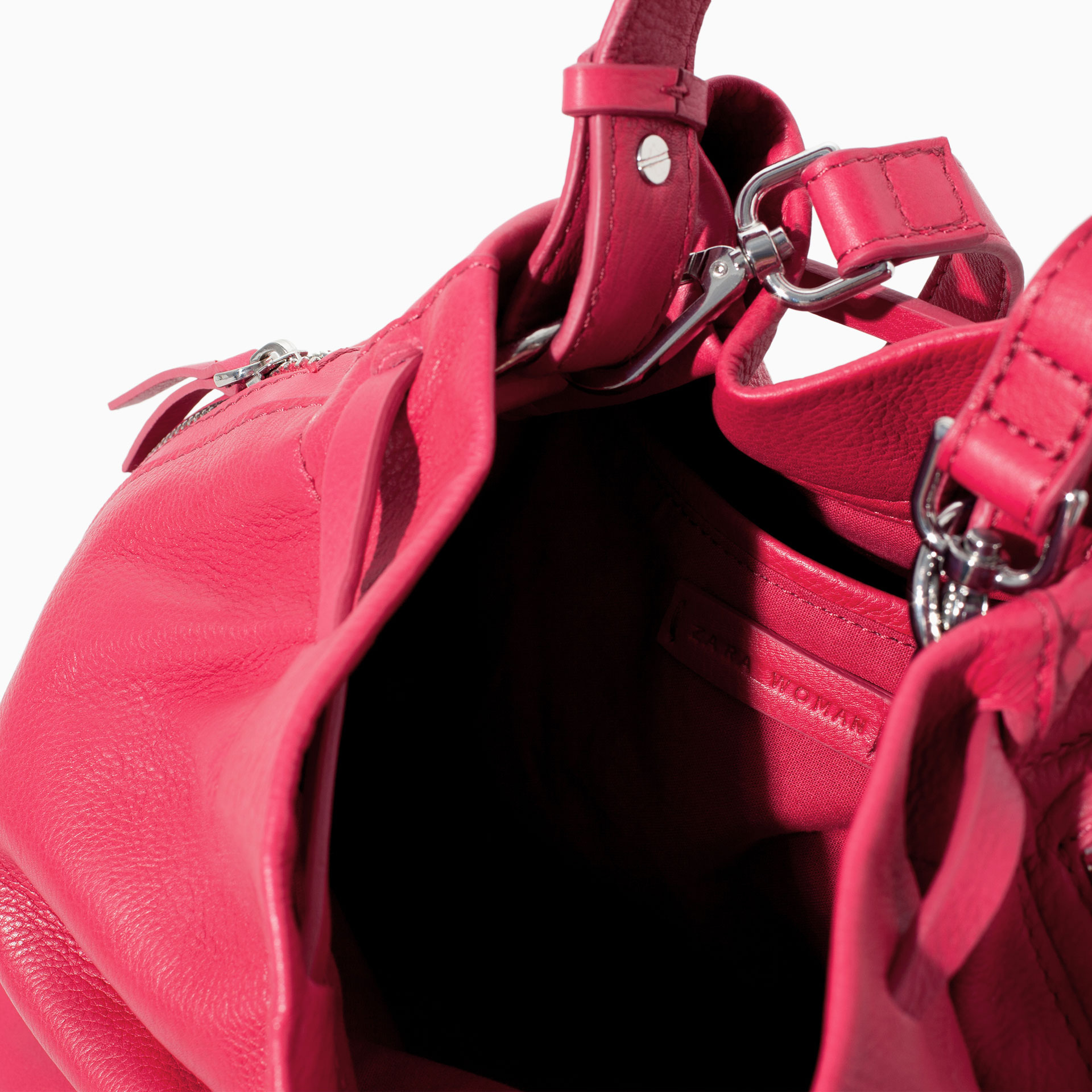 Zara Leather Bucket Bag in Pink Lyst