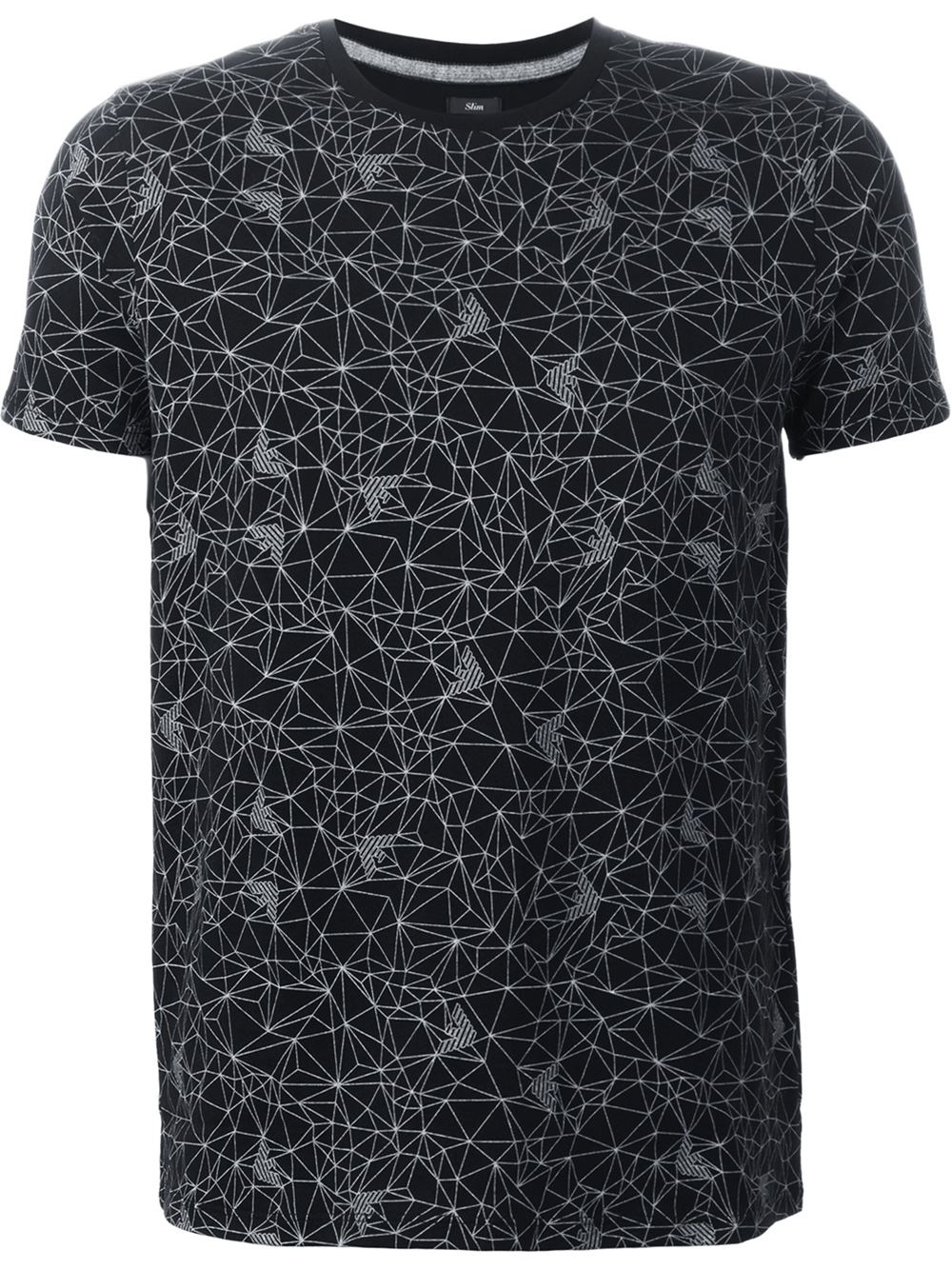 Lyst - Armani Jeans Geometric Pattern T-shirt in Black for Men