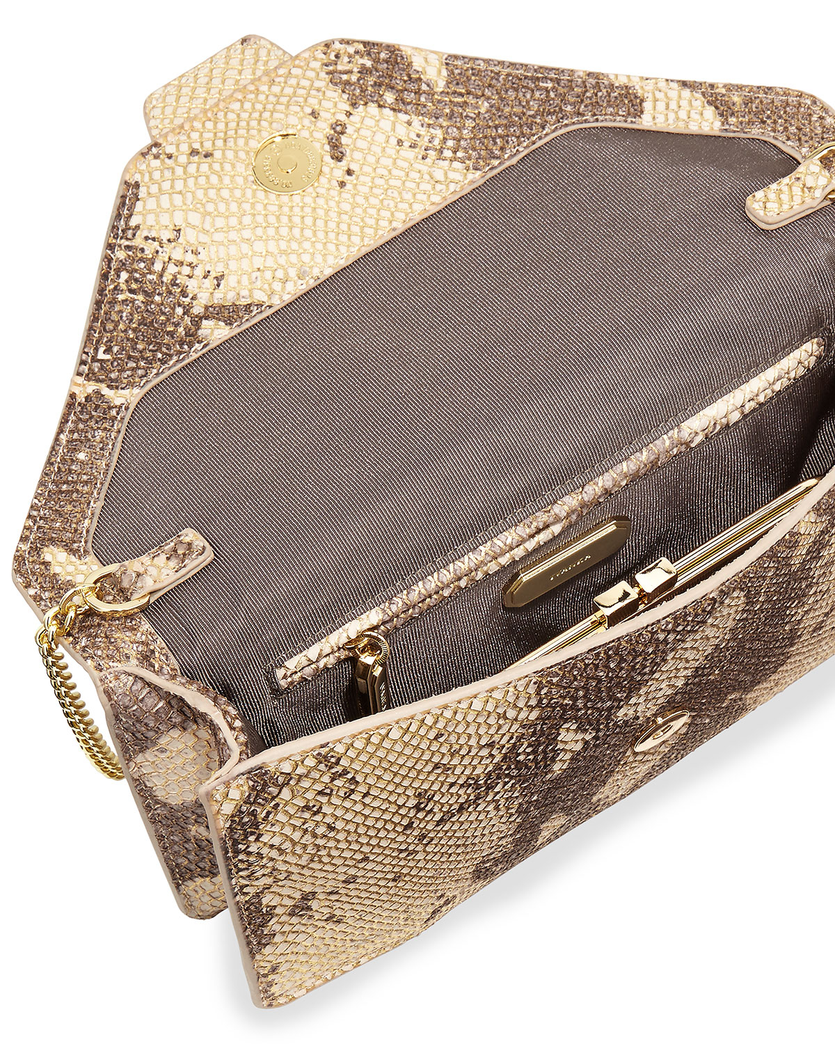 Ivanka trump Snakeprint Leather Clutch Bag Lyst