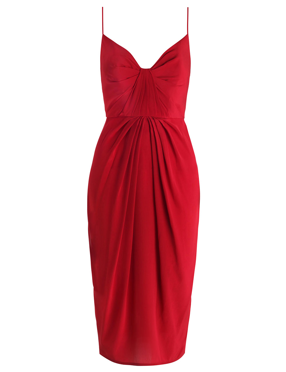 Zimmermann Silk Folded Dress in Red | Lyst