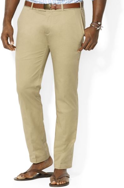 Ralph Lauren Polo Big and Tall Hudson Stretch Chino Pants in Khaki for ...