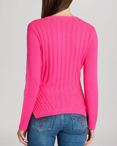 Ted Baker Sweater - Daisuma Cable Knit in Pink (Mid Pink) | Lyst