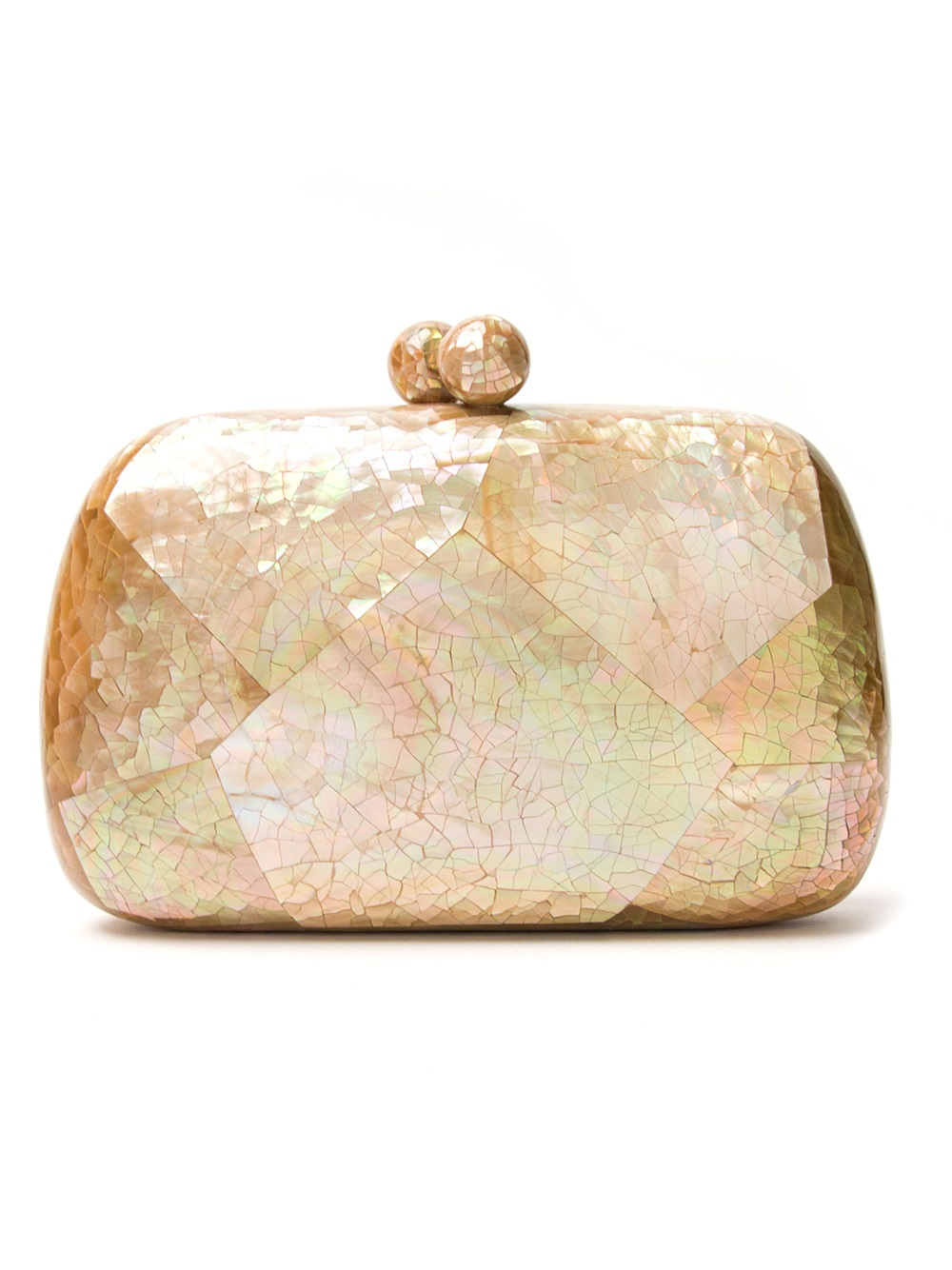 Serpui Bird Clutch in Metallic Lyst