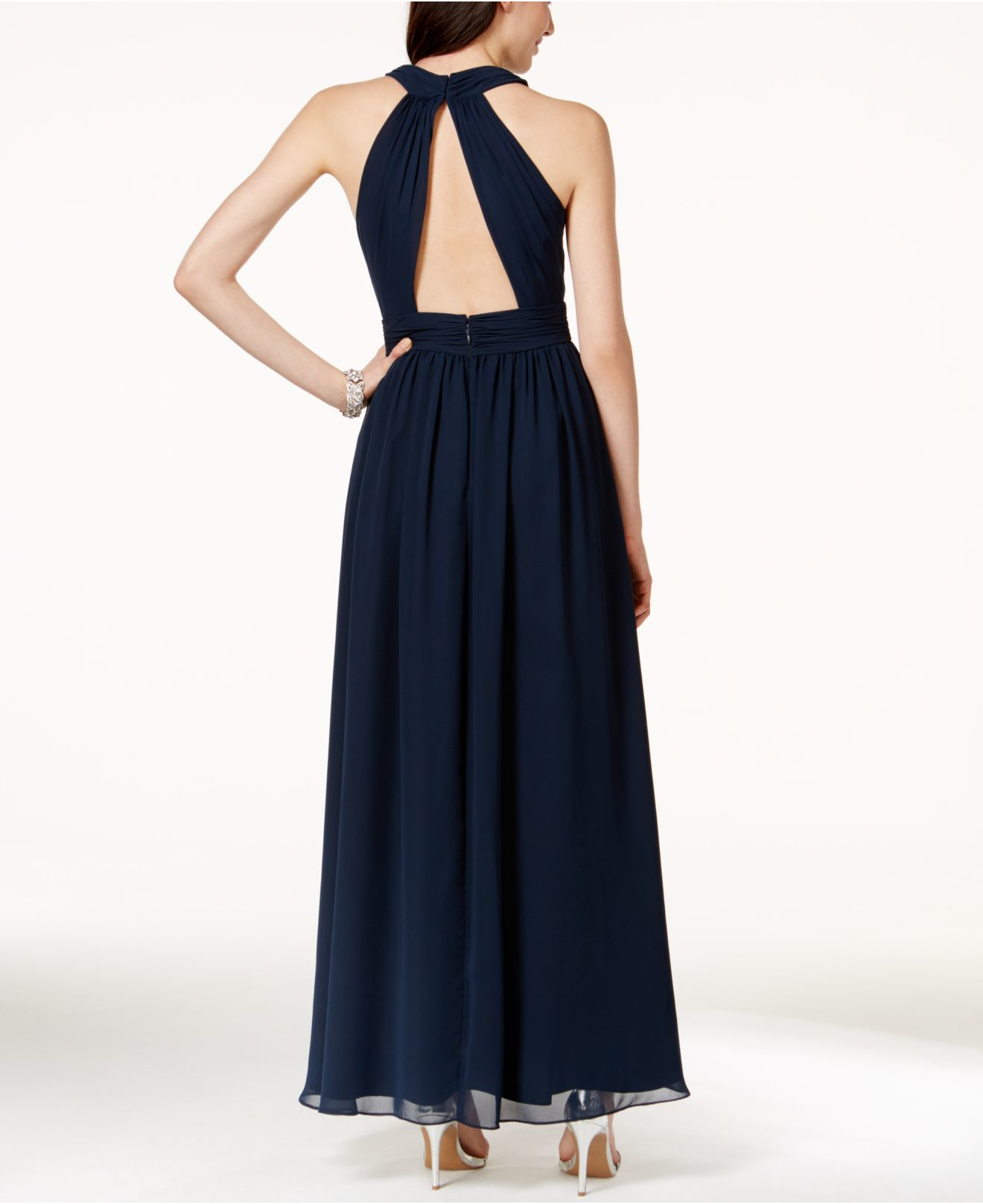 adrianna papell halter gown