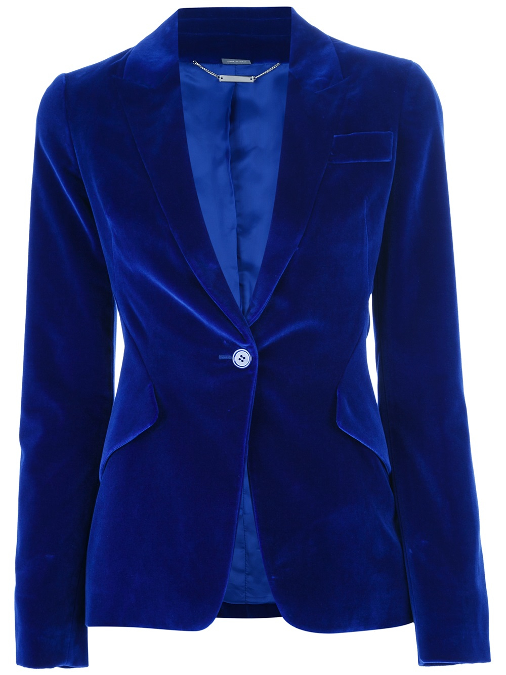 Lyst - Alexander McQueen Velvet Blazer in Blue