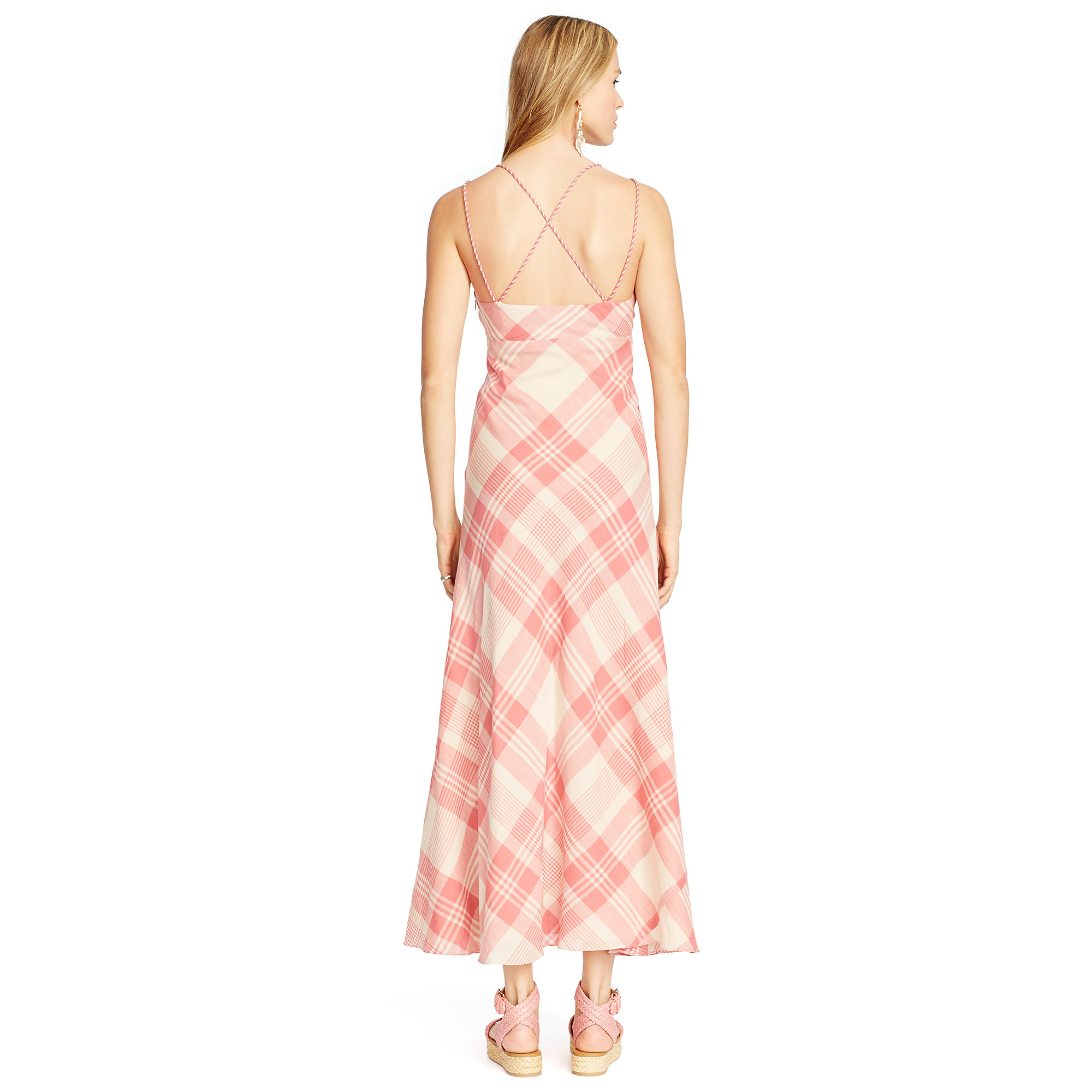 ralph lauren plaid gown