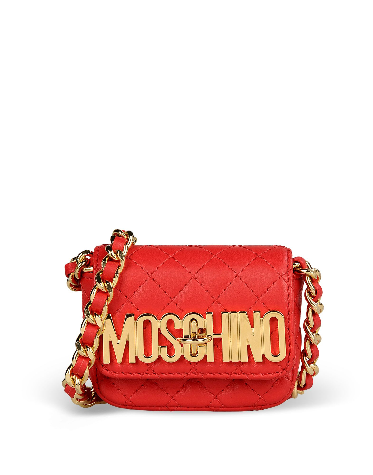 Lyst - Moschino Small Leather Bag in Red
