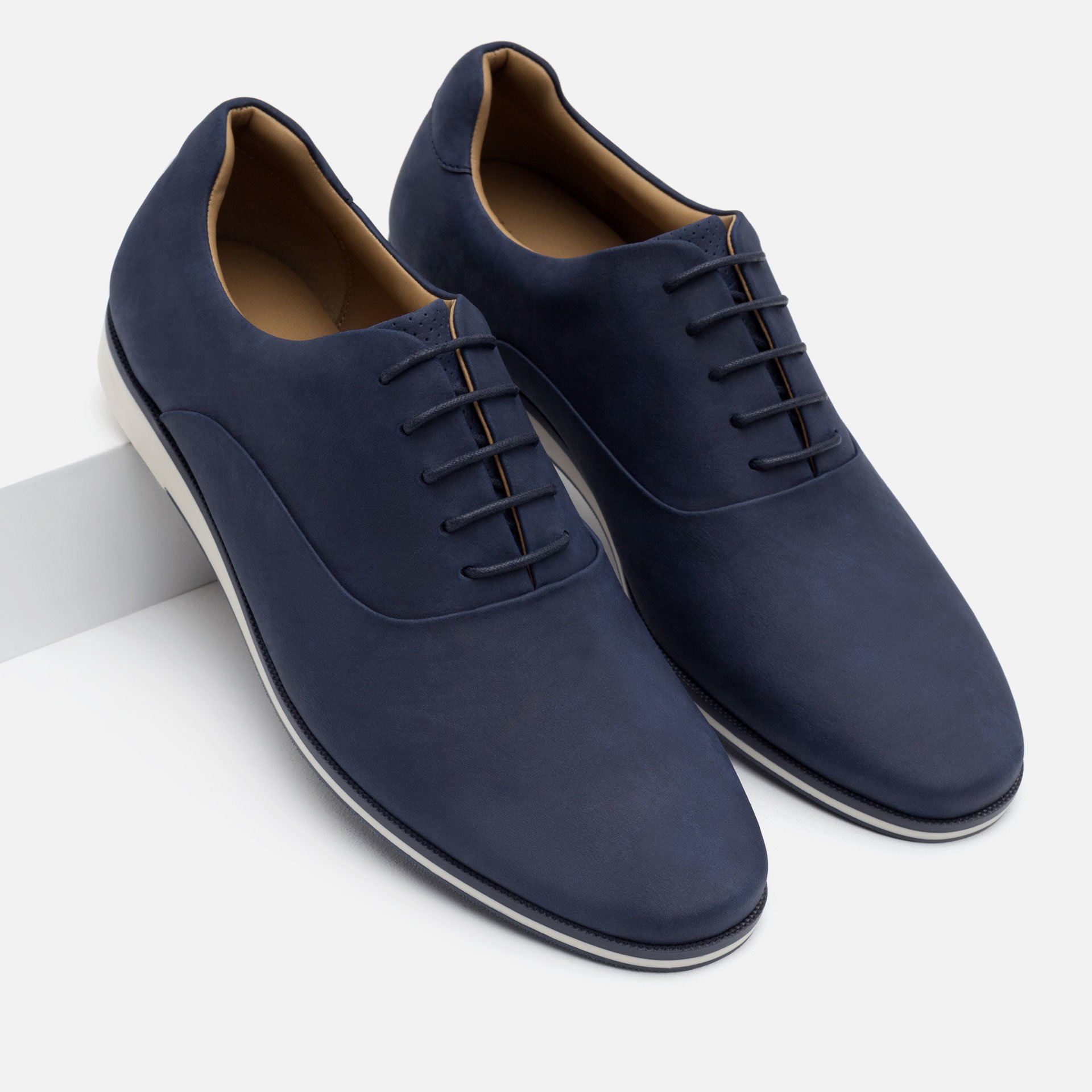  Zara  Faux Leather Oxford Shoes  in Blue for Men  Lyst