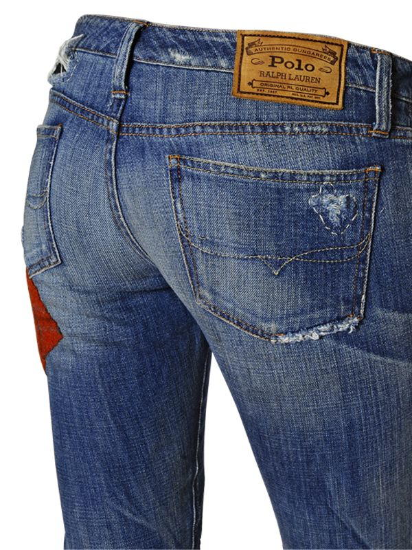 Polo Ralph Lauren Patched Slim Fit Cotton Denim Jeans in Blue for Men ...