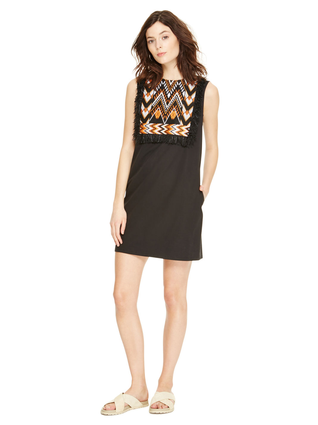 embroidery shift dresses