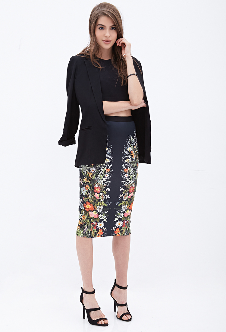 forever 21 black pencil skirt
