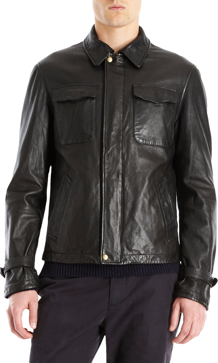 Todd Snyder Leather Jacket In Black For Men Lyst Gallery