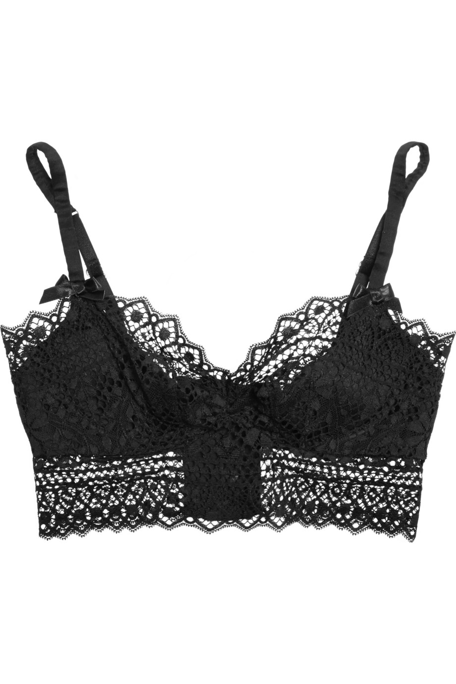 Lyst - Agent Provocateur Stone Macramé Lace Push-Up Bra in Black