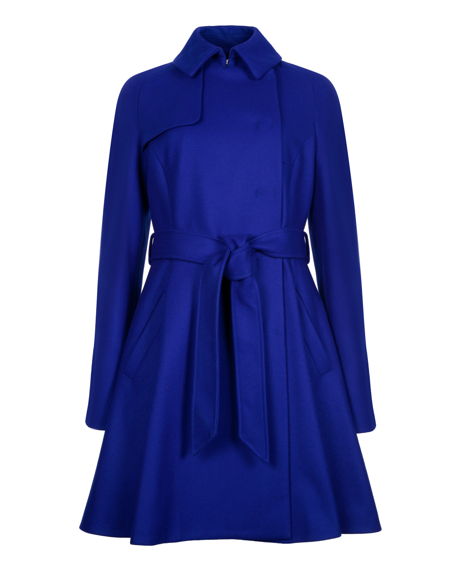 Ted Baker Albine Wool Trench Coat in Blue (Bright Blue) | Lyst