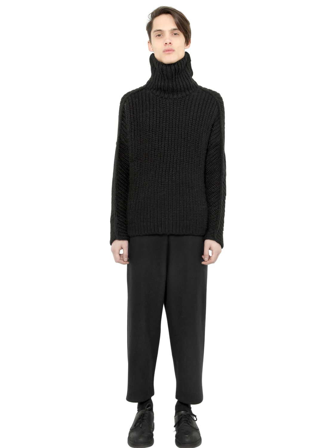 Lyst - Blood Brother Wool Blend Rib Knit Turtleneck Sweater in Black for Men