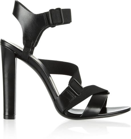 Alexander Wang Cintia Leather Sandals in Black | Lyst