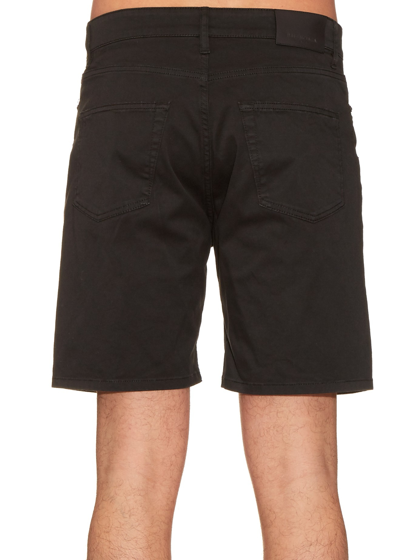 Lyst - Balenciaga Slim-fit Denim Shorts in Black for Men