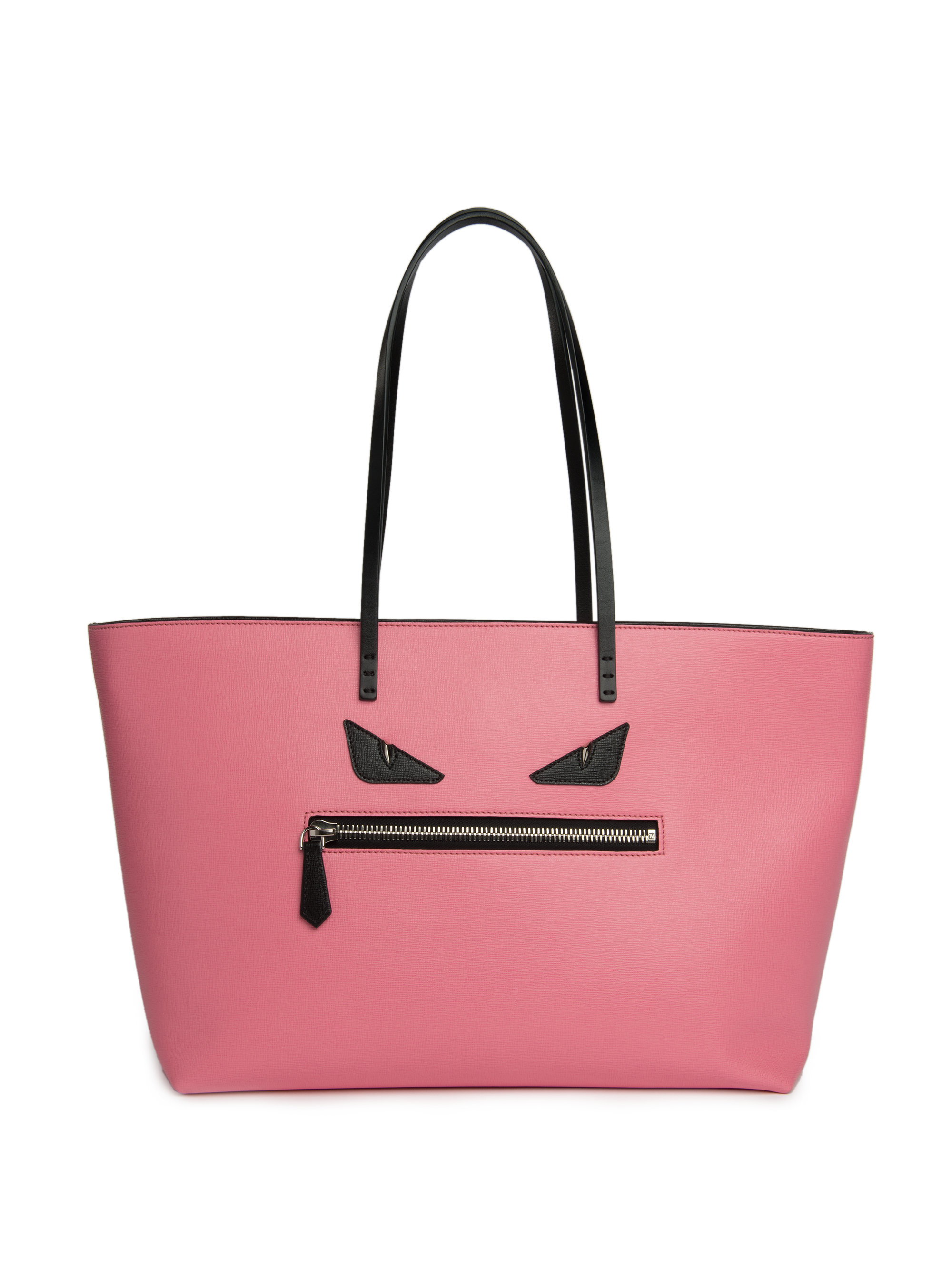 Fendi Monster Leather Roll Bag In Pink Lyst