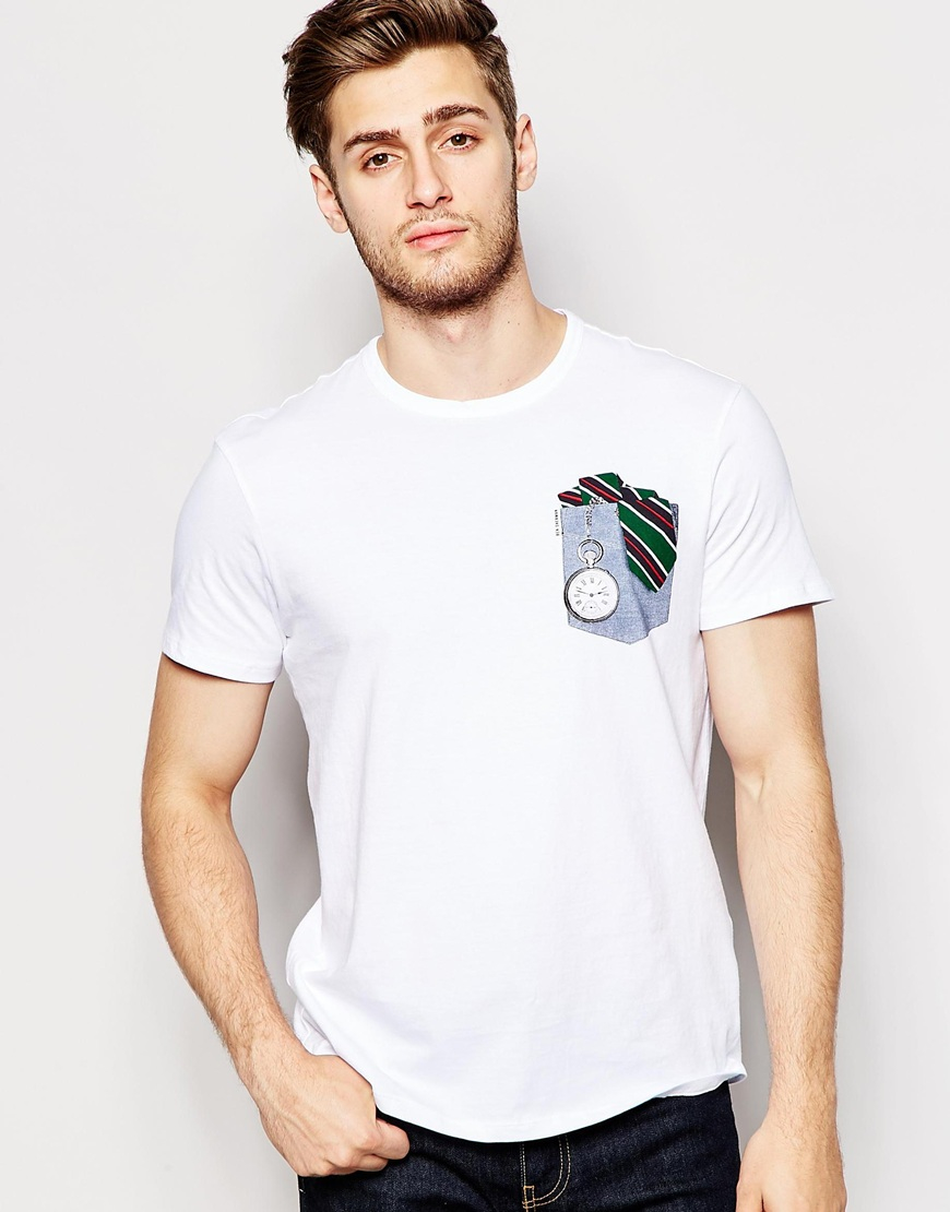 Lyst - Ben Sherman Pocket Watch T-shirt in White for Men