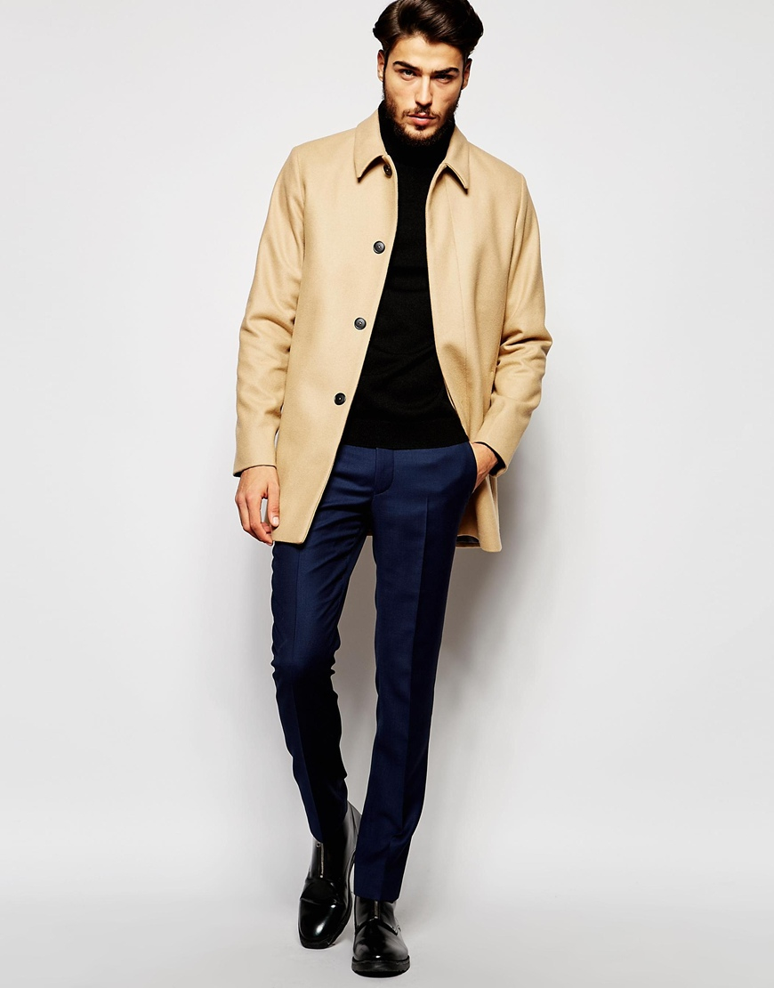 Lyst - Noak Wool Trench Coat in Natural for Men