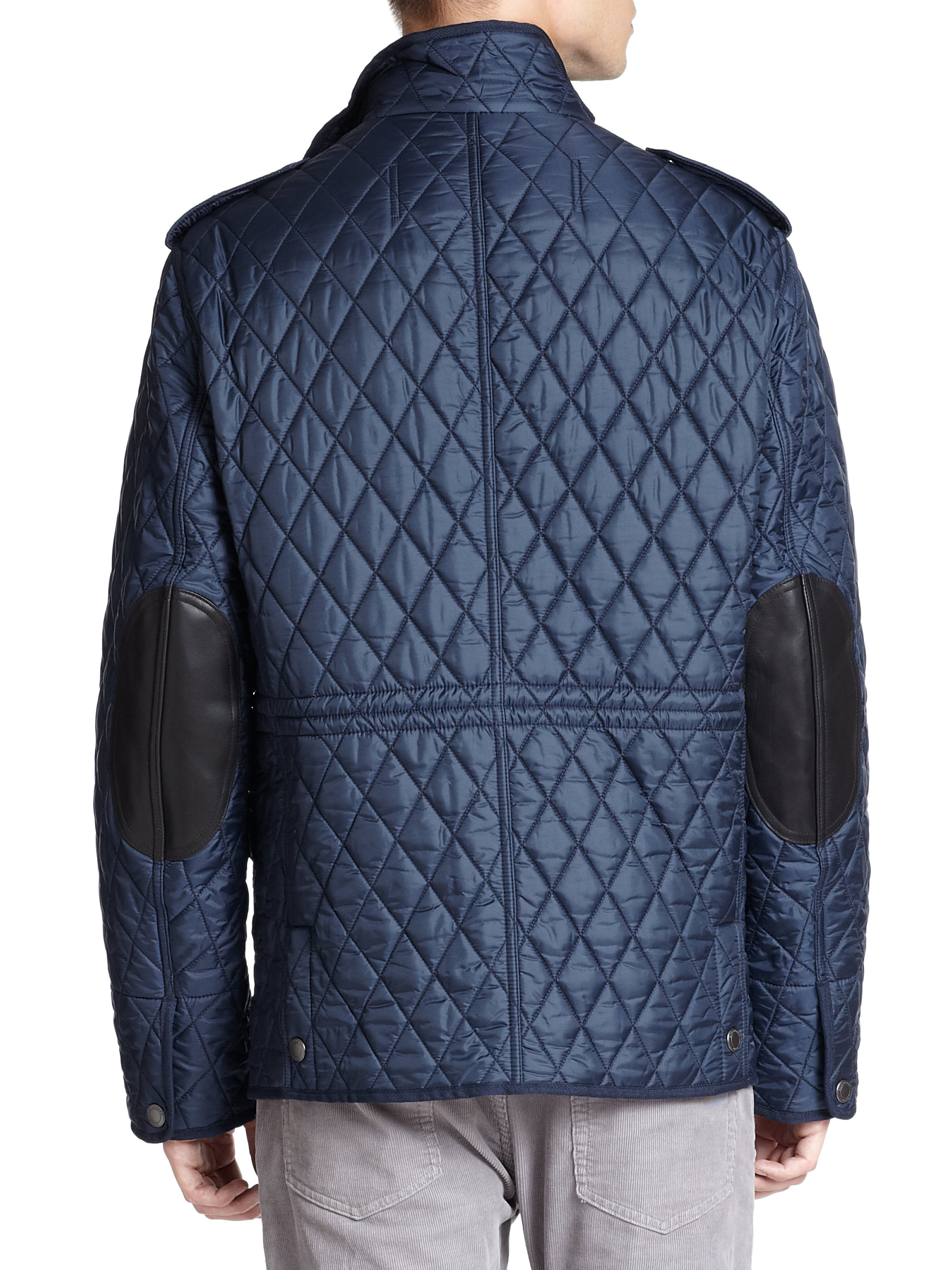Lyst Burberry Brit Russell Quilted Field Jacket in Blue for Men