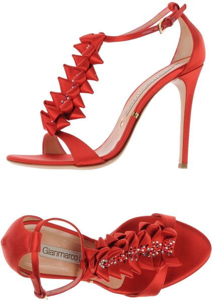 Gianmarco Lorenzi Sandals in Red | Lyst