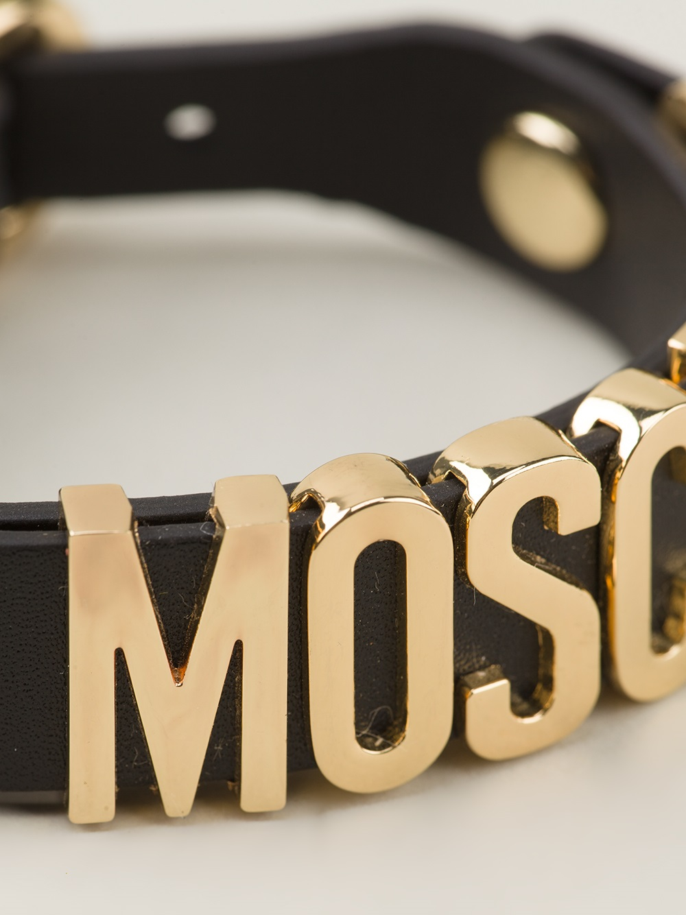 Lyst - Moschino Logo Letters Bracelet in Metallic