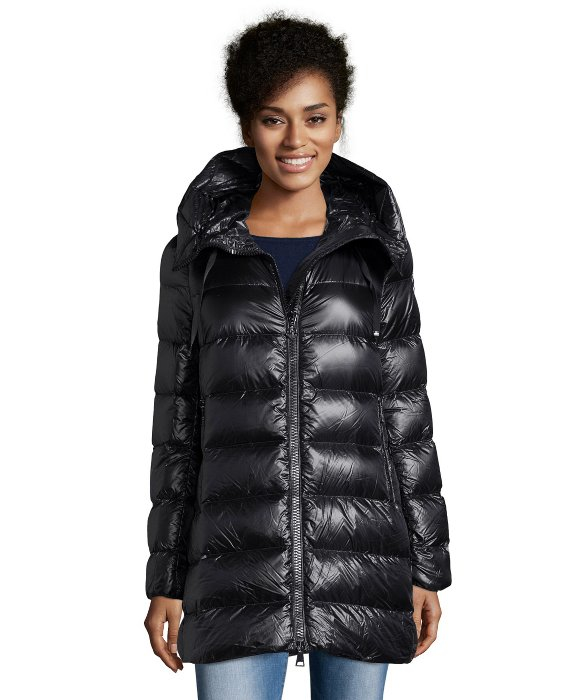 moncler black down suyen coat moncler black down suyen coat