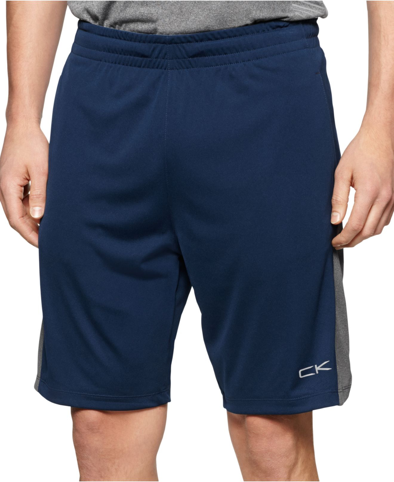 Lyst - Calvin Klein Performance Colorblocked Gym Shorts in Blue for Men