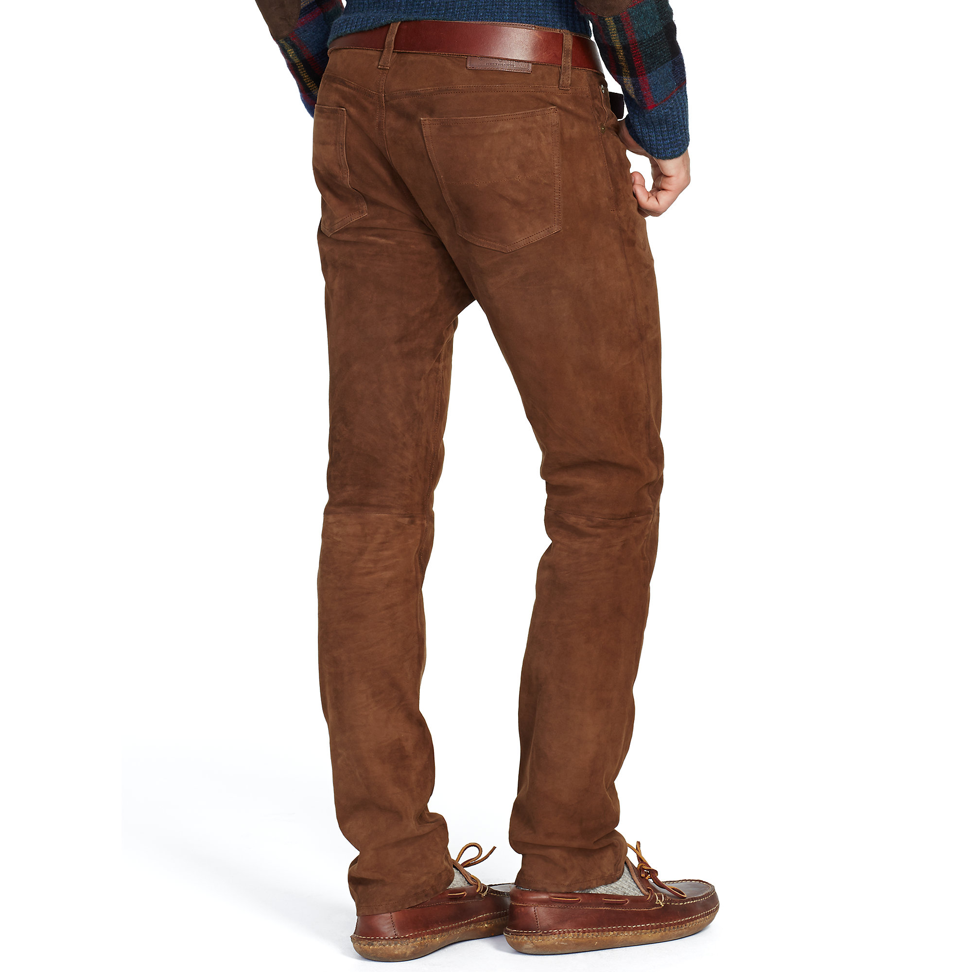 Lyst - Polo Ralph Lauren Slim Straight Suede Pant in Brown for Men