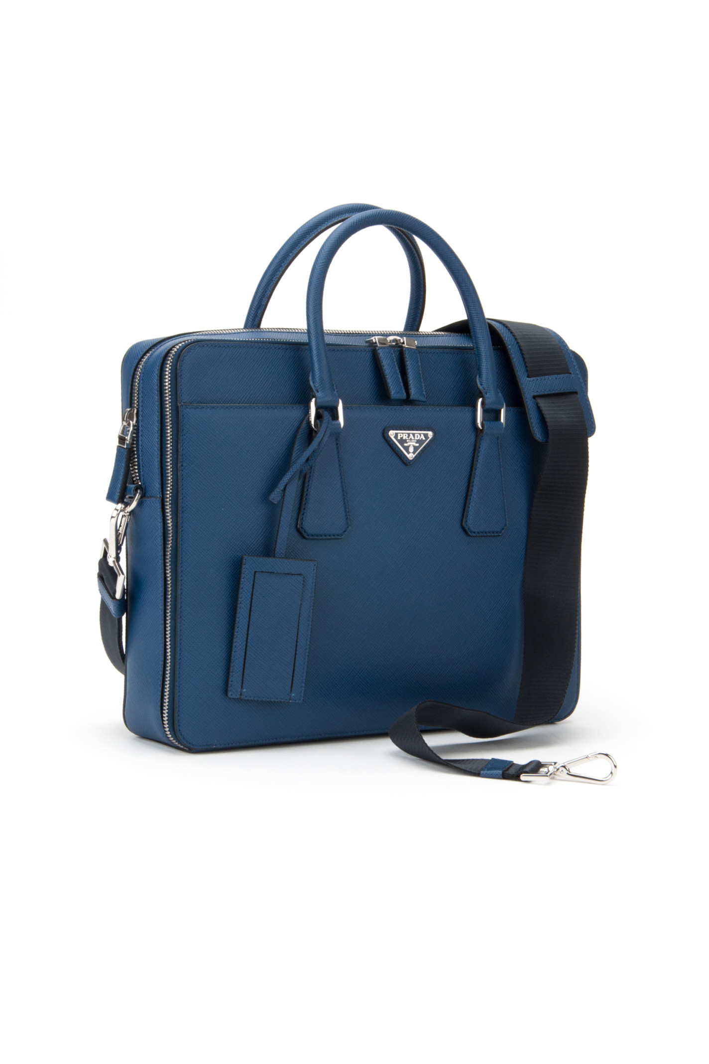 Prada Saffiano Travel Bag in Blue for Men (BLUETTE) | Lyst  